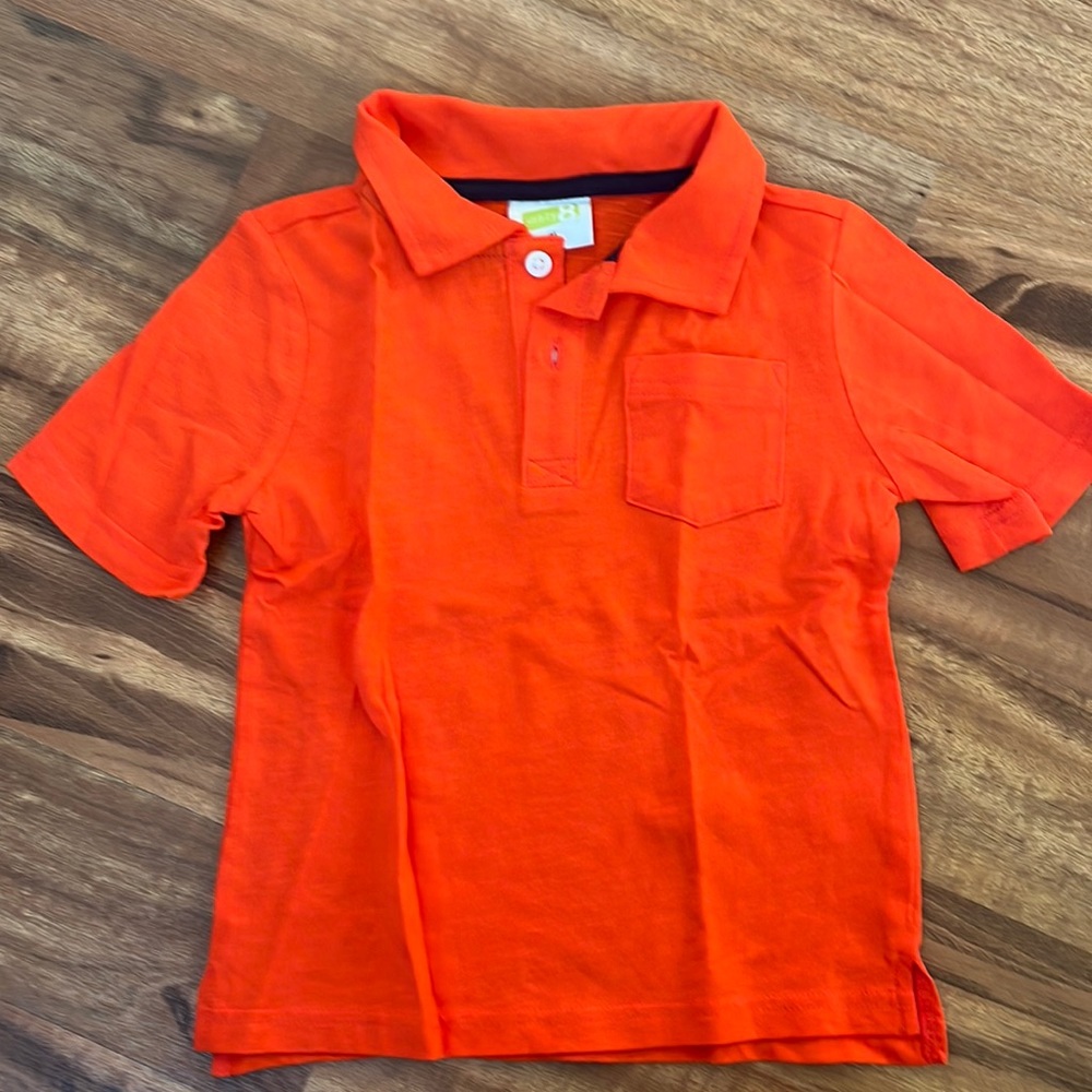Boys crazy 8. Bright orange polo shirt size 4T used